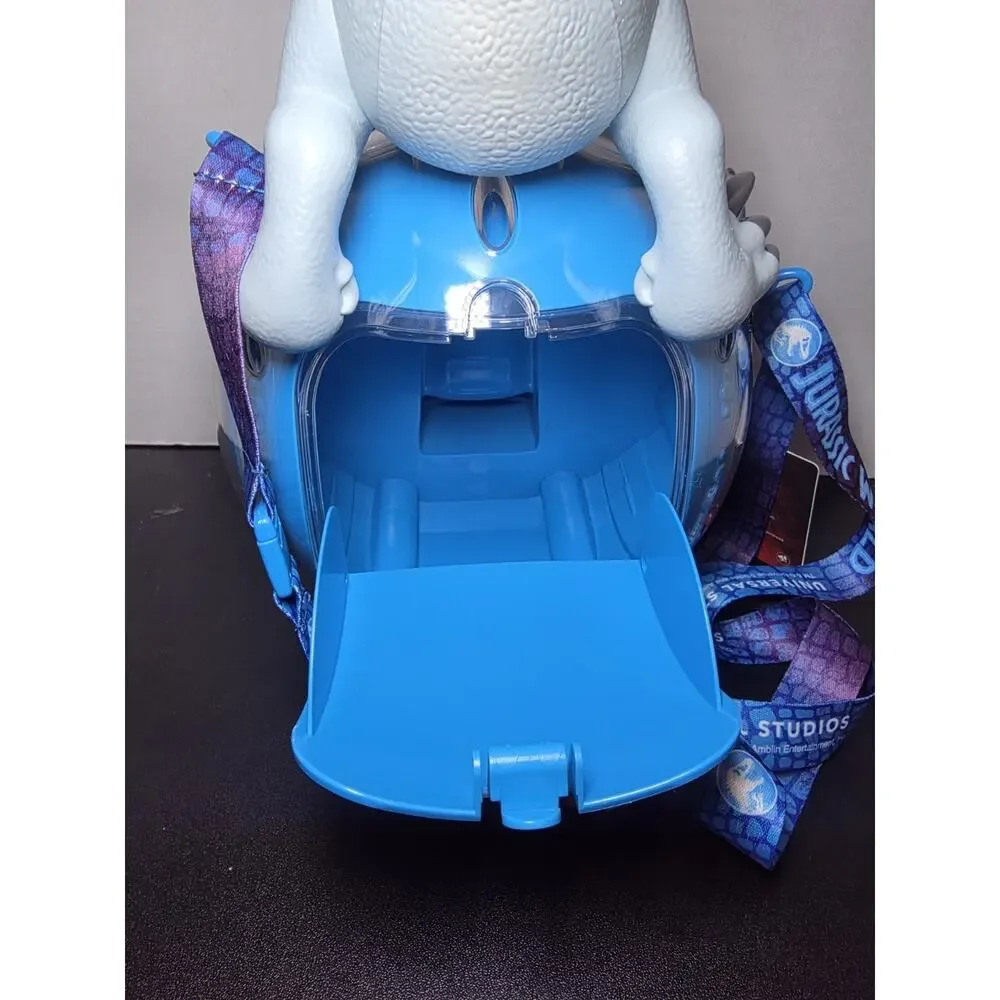 New W/tag Universal Studios Jurassic World Blue Raptor Gyrosphere Popcorn Bucket